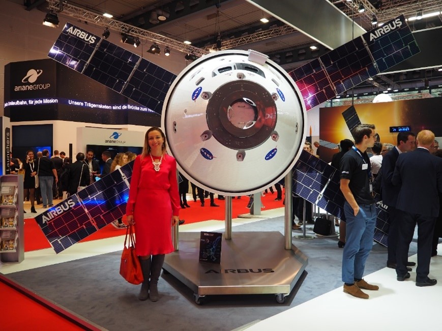 Dr Anna Chrobry at the Space Tech Expo in Bremen, Germany. Credit: A. Chrobry