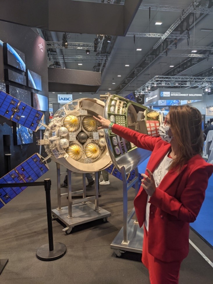 Dr Anna Chrobry at Space Tech Expo in Bremen. Credit: A. Chrobry