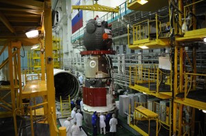 Soyuz TMA-03M spacecraft is attached to Soyuz upper stage