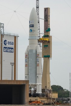 Ariane VA 224 on the launchpad. Credit: ESA-CNES-ARIANESPACE / Photo Optique Vidéo CSG