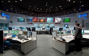 ESOC serves as the Operations Control Centre for ESA missions, and hosts our Main Control Room. Credit: ESA/J. Mai