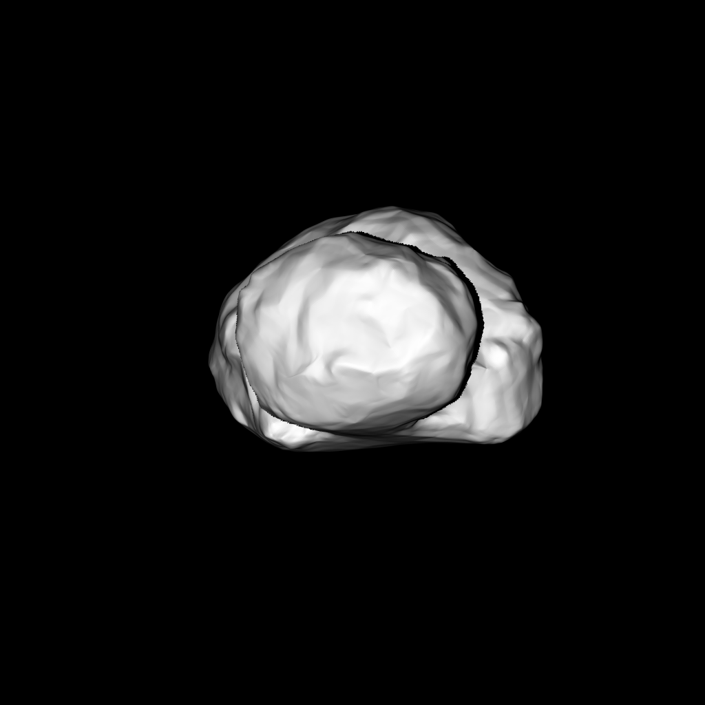 Comet 67P/C-G shape model based on OSIRIS images 14-24 July. Credits: ESA/Rosetta/MPS for OSIRIS Team MPS/UPD/LAM/IAA/SSO/INTA/UPM/DASP/IDA