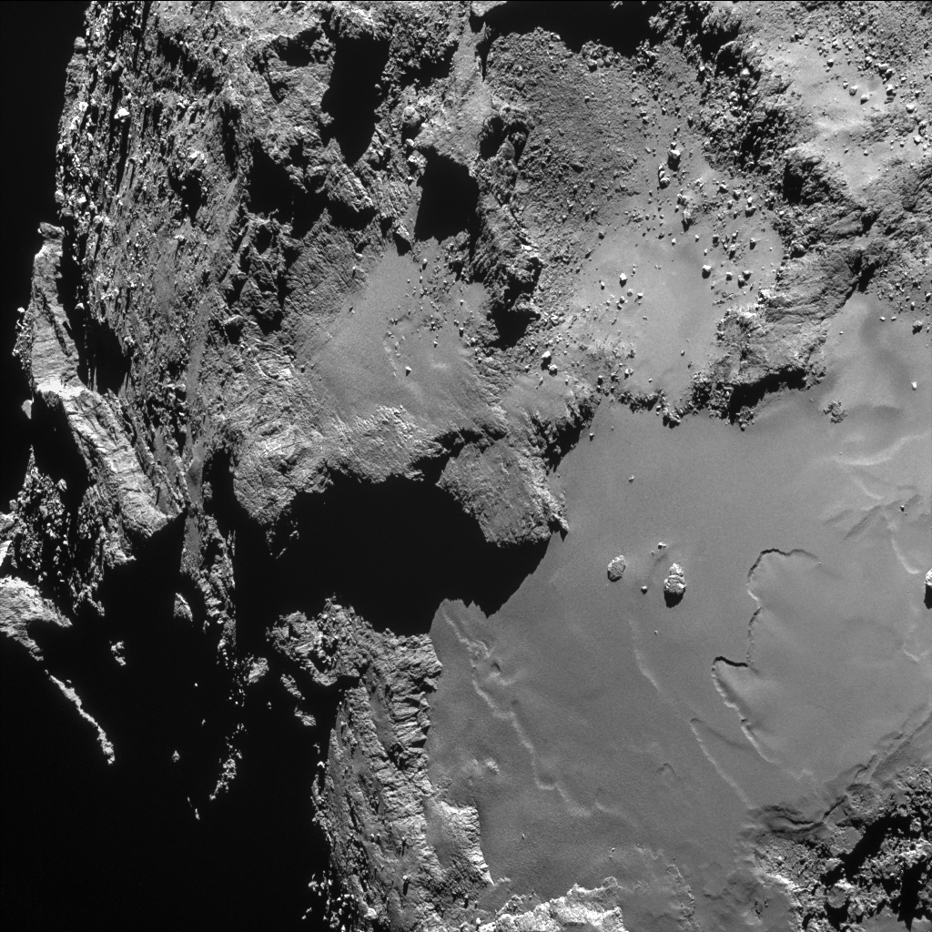 Single frame NAVCAM image taken at 16:12 UT on 14 February. Credits: ESA/Rosetta/NAVCAM – CC BY-SA IGO 3.0