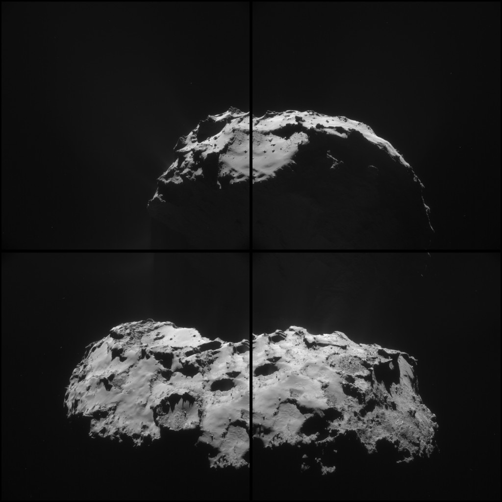 ESA_Rosetta_NavCam_20150203_FourFrameMontage