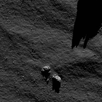 This image was taken on 23 September by the OSIRIS narrow-angle camera. Credits: ESA/Rosetta/MPS for OSIRIS Team MPS/UPD/LAM/IAA/SSO/INTA/UPM/DASP/IDA