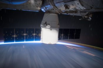 Dragon spacecraft docked to Station. Credits: ESA/NASA