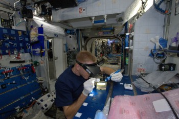 Preparing the ACES-2 experiment. Credits: ESA/NASA