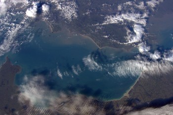 The Channel including the Isle of Wight seen from space by Tim Peake. Credits: ESA/NASA