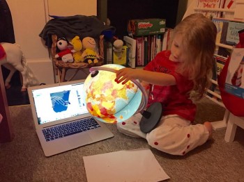 My daughter and I are keeping tabs on where in the world Tim Peake is
