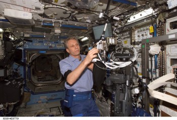 ESA astronaut Thomas Reiter during Astrolab mission in 2006. Credits: ESA/NASA