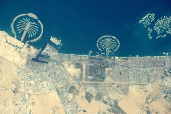 Dubai with ships. Credits: ESA/NASA