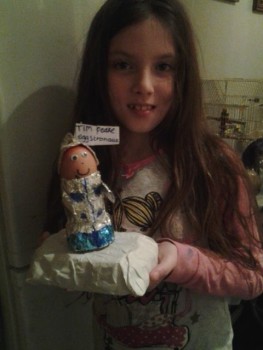 This is my 9 year old daughter graces easter egg decorating competition for easter. Tim peake. She loves to see his photos and following what hes doing. Wanted to share what an inspiration he is x